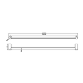 Zen Ss316L Single Nero Towel Rail 800Mm - Graphite